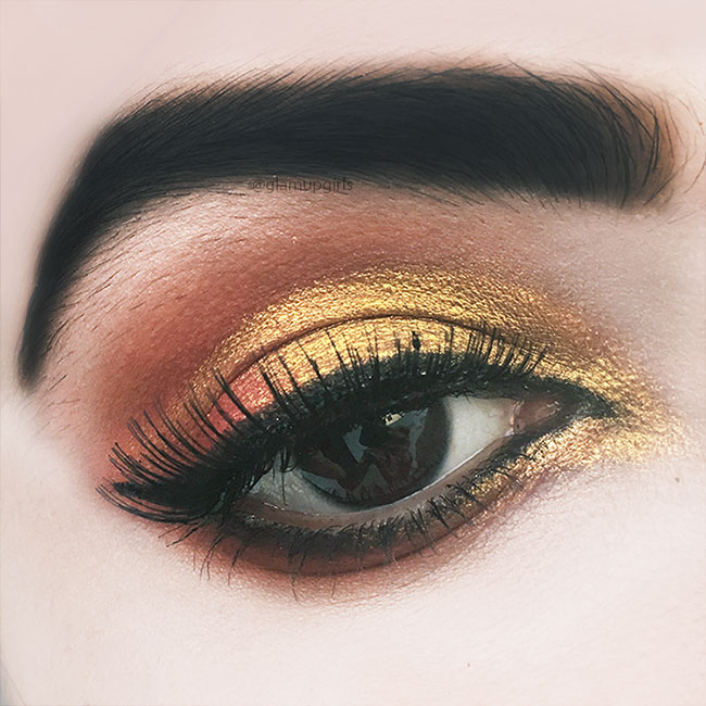 Gold Orange Eye Look - EOTD 
